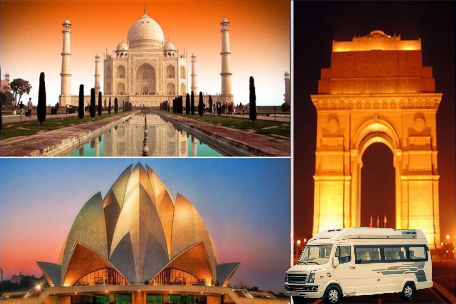 Delhi to Agra Jaipur Golden Triangle Tour by Cab